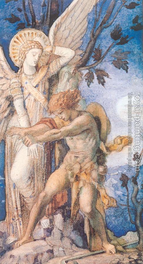 Gustave Moreau : Jacob and the Angel